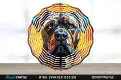 Stained Glass Cane Corso Dog Wind Spinner Sublimation PNG Product Image 1