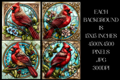 Cardinal Background, Stained Glass Cardinal Backgrounds, s1 Product Image 2