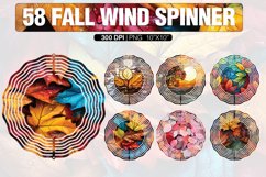 58 Fall Stained Glass Wind Spinner Sublimation Product Image 1