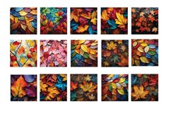 58 Fall Stained Glass Wind Spinner Sublimation Product Image 5