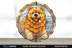 Stained Glass Chow Chow Dog Wind Spinner Sublimation PNG Product Image 1