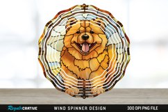 Stained Glass Chow Chow Dog Wind Spinner Sublimation PNG Product Image 1