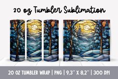 Stained Glass Christmas Tumbler Sublimation | Winter Product Image 1