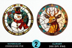 Stained Glass Christmas Image Clipart Product Image 1
