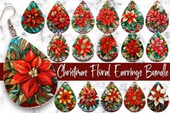 Stained Glass Christmas flowers Earrings Bundle Product Image 1