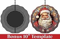 Stained Glass Christmas Santa PNG Sublimation Product Image 4