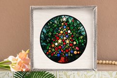 Stained Glass Christmas Tree Clipart Bundle Product Image 3