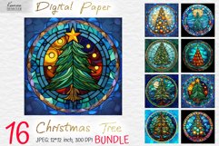 Stained Glass Digital Paper|Christmas Tree Bundle Product Image 2
