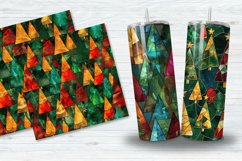 Stained Glass Christmas Trees Digital Paper Bundle Product Image 4