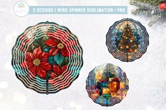 Stained Glass Christmas Wind Spinner Sublimation PNG Product Image 1