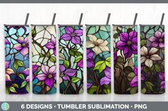 Bundle of six Floral Clematis Tumbler designs.