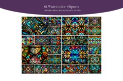 37 Flower Stained Glass Clipart and 24 Stained Glass BG Product Image 4