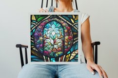 37 Flower Stained Glass Clipart and 24 Stained Glass BG Product Image 6