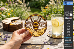Stained Glass Coasters Laser Cut Bundle | Art Coasters | CNC Product Image 24