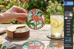 Stained Glass Coasters Laser Cut Bundle | Art Coasters | CNC Product Image 25