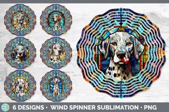 Bundle of six Painted Glass Dalmatians Wind Spinner designs.