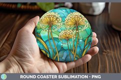 GorgeousStained Glass Round Coaster design.