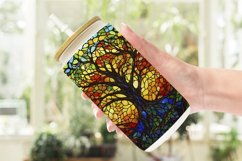 Stained Glass Tree Glass Can Wraps Product Image 2