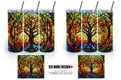 Stained Glass Tree | Tumbler Sublimation Wrap Product Image 3