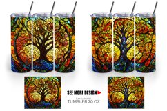 Stained Glass Tree | Tumbler Sublimation Wrap Product Image 4