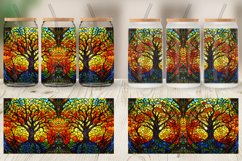 Stained Glass Tree Glass Can Wraps Product Image 5