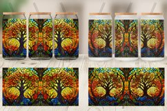 Stained Glass Tree Glass Can Wraps Product Image 6