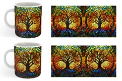 Stained Glass Tree | Mug sublimation design Product Image 5