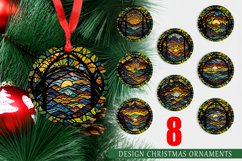 Christmas Ornaments Stained Glass Sunset Product Image 1