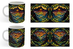 Stained Glass Sunset | Mug sublimation design Product Image 4
