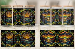 Stained Glass Sunset Glass Can Wraps Product Image 6