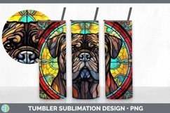 GorgeousStained Glass Dog Tumbler design.