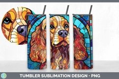 GorgeousStained Glass Dog Tumbler design.