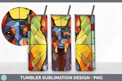 GorgeousStained Glass Dog Tumbler design.