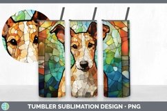 GorgeousStained Glass Dog Tumbler design.