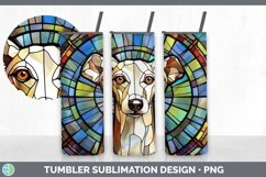 GorgeousStained Glass Dog Tumbler design.