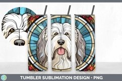 GorgeousStained Glass Dog Tumbler design.