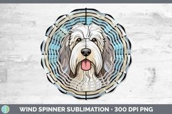 GorgeousStained Glass Dog Wind Spinner design.
