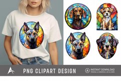 Watercolor Stained Glass Dog Clipart Product Image 1