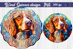 Stained glass dog | Wind Spinner sublimation Product Image 1