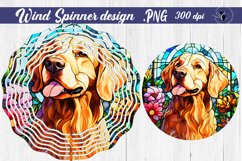 Stained glass dog | Wind Spinner sublimation Product Image 1