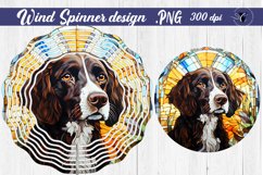 Stained glass dog | Wind Spinner sublimation Product Image 1