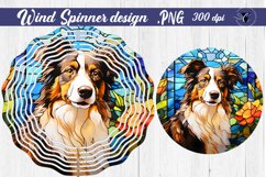 Stained glass dog | Wind Spinner sublimation Product Image 1
