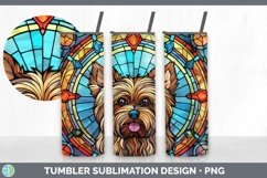 GorgeousStained Glass Dog Tumbler design.