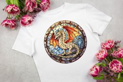 Stained Glass Dragon Sublimation Clipart Bundle - 24 designs Product Image 5