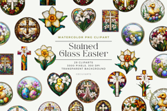 Stained Glass Easter Clipart Bundle Product Image 1