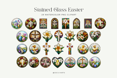 Stained Glass Easter Clipart Bundle Product Image 2