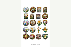 Stained Glass Easter Clipart Bundle Product Image 3