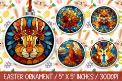 Stained Glass Easter Ornaments PNG Product Image 1