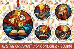 Stained Glass Easter Ornaments PNG Product Image 1