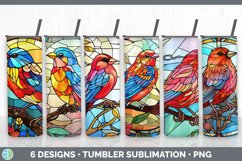 Bundle of six Painted Glass Finchs Tumbler designs.